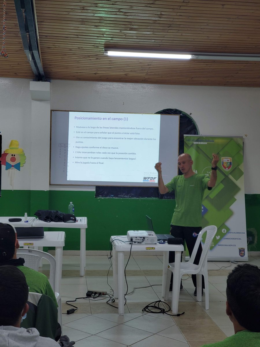 A trainer leads a session on positioning.